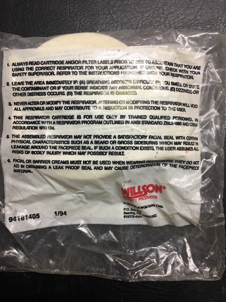 Willson 94181405 Filter 2 per pack