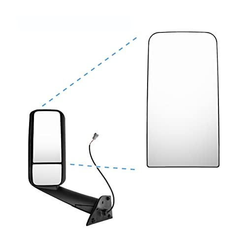 Upper Mirror Glass for FREIGHTLINER CASCADIA, Replacement Main Mirror Glass