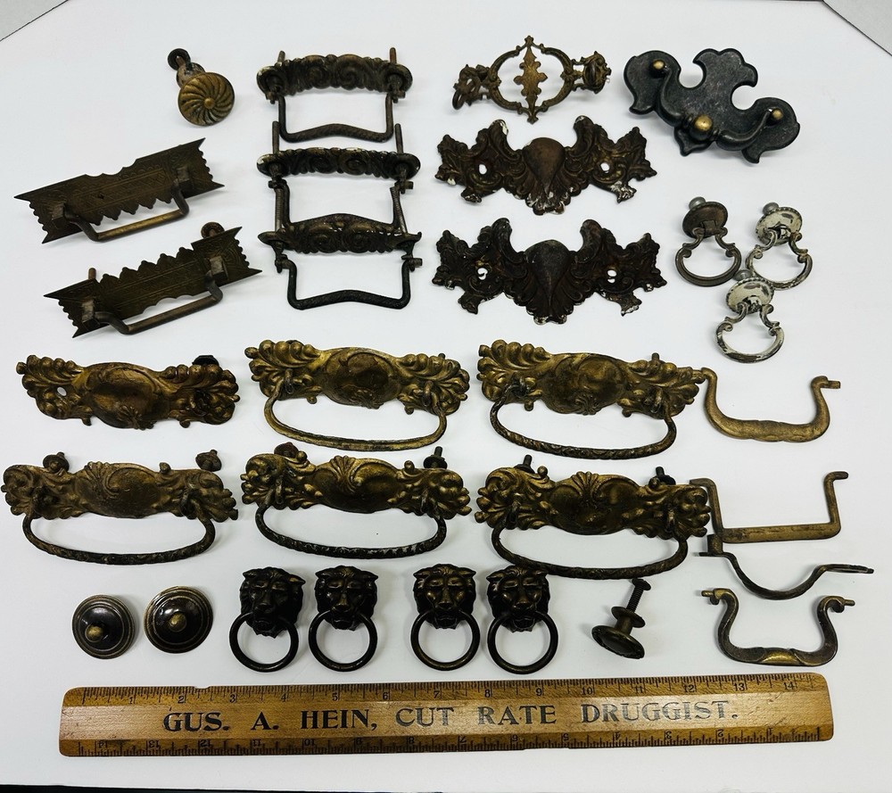 Metal And Brass Handle And Pull Lot