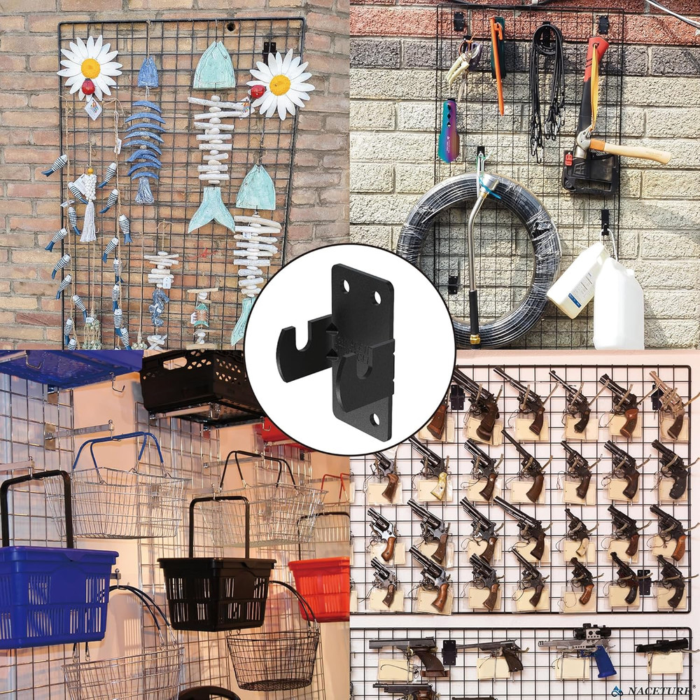 Grid Wall Clips 12 Pack Advanced Gridwall Mount Brackets Reinforced Double Hook