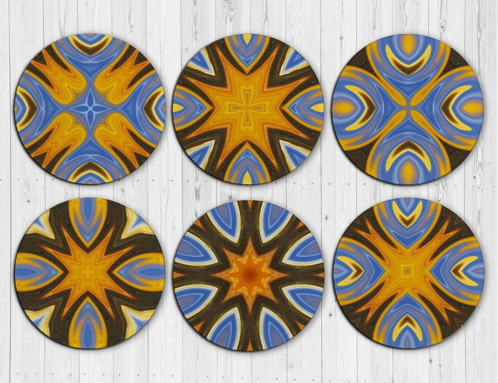 Mandala Tribal Drink Coasters x 6