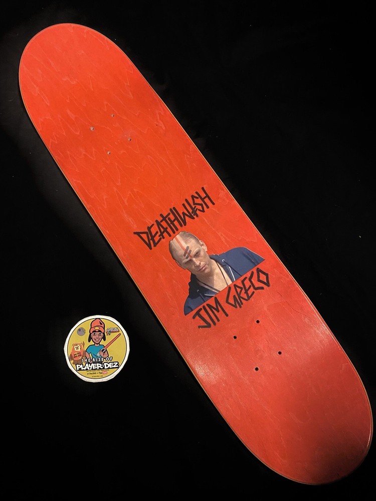 RARE Jim Greco Deathwish Brick Credo Logo Skateboard Deck Embossed