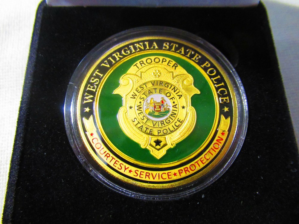 WEST VIRGINIA STATE POLICE Challenge Coin w/ Presentation Box