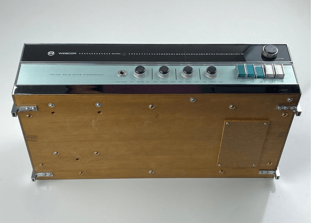 Vtg Webcor AM/FM Solid State Stereophonic Multiplex Receiver & Turntable WFX151