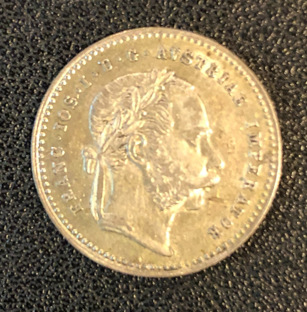 1869 Austria 20 Kreuzer World SILVER .50