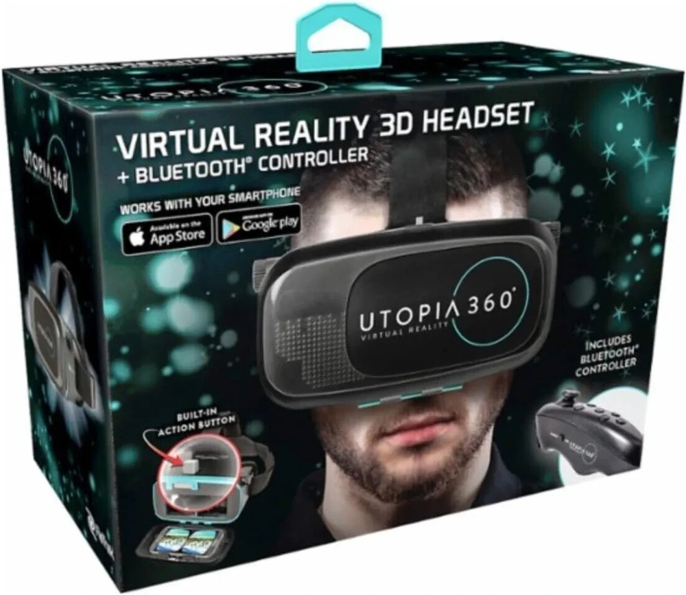Emerge Tech EUVRC Utopia 360Degree Virtual Realty Headset with Bluetooth Control