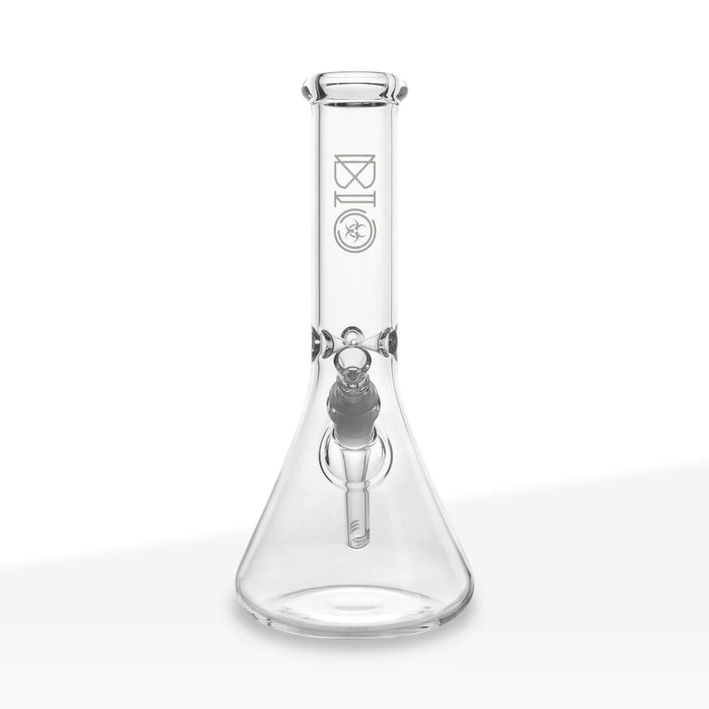 BIO Glass Beaker Water Pipe | Silver | 14mm | 12"