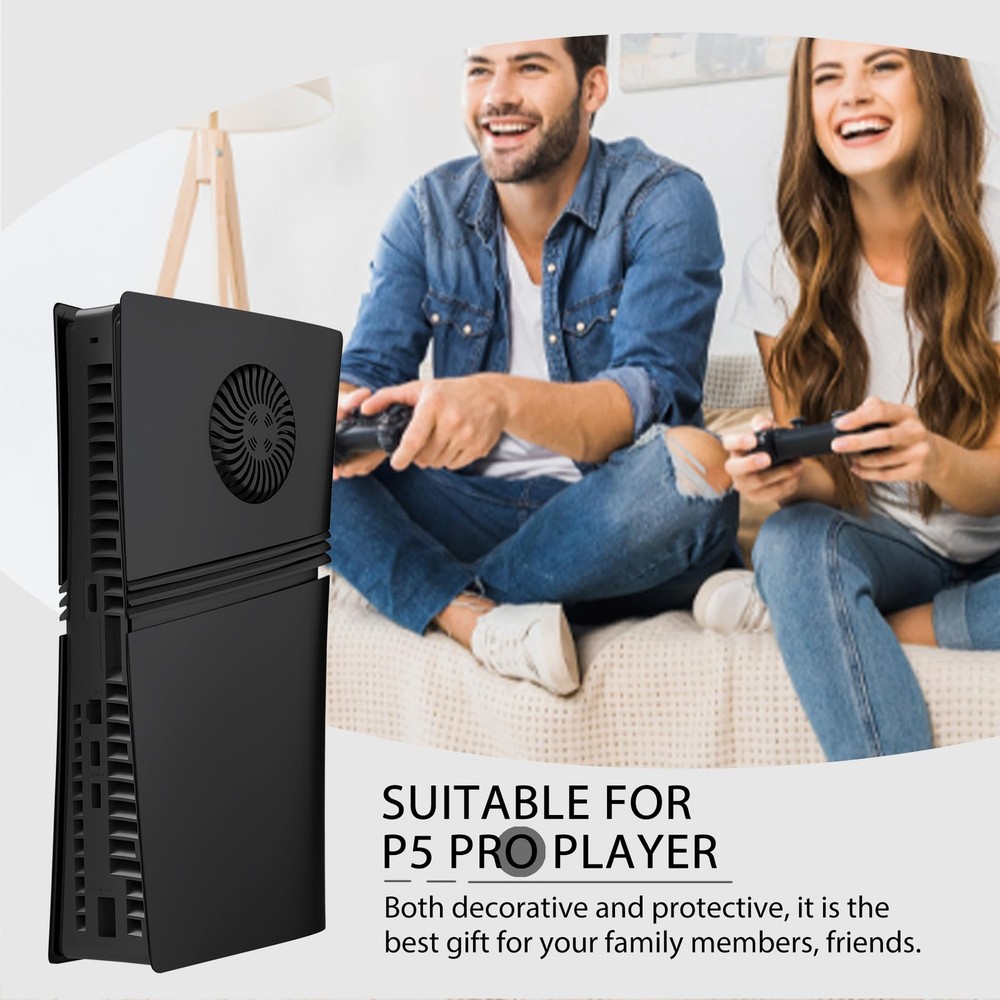 Faceplate for PS5 Pro Disc Edition with Cooling Vent and Dust Filter, Face Pl...