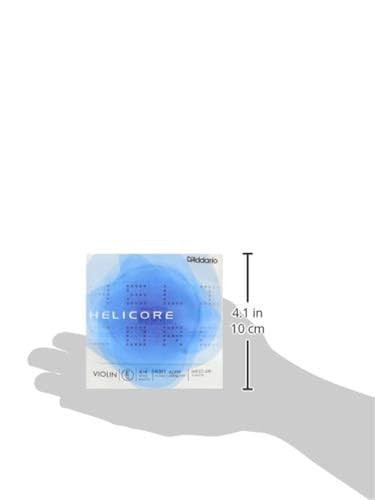 D Addario Helicore 4 4 Violin Strings Plain Steel E Medium Tension 5 String Set