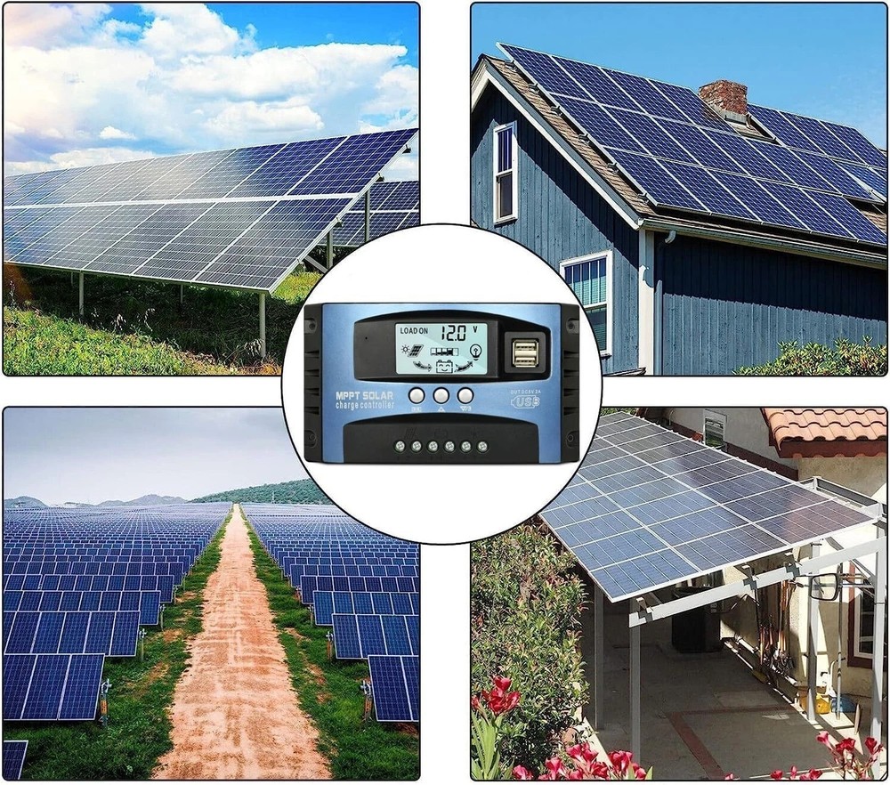 MPPT Solar Charge Controller 100A, 12V/24V Battery Regulator