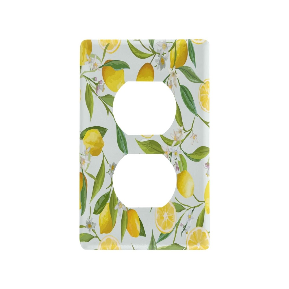 Lemon Floral Pattern Duplex Wall Plate Switch Plate Electrical Outlet Covers ...