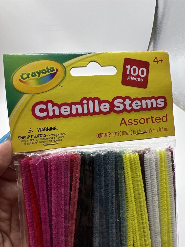 Crayola Chenile Stem Pipe (100 pieces) 6" Assorted Colors-x