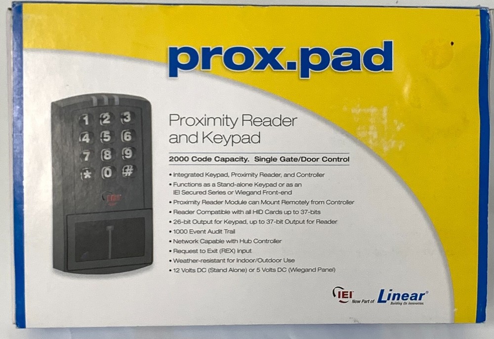 Linear IEI 0-205676 prox.pad Proximity Reader and Keypad