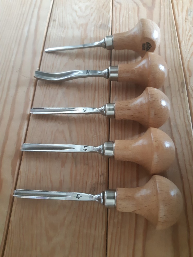 5x Stubai Woodcarving Palm Gouges