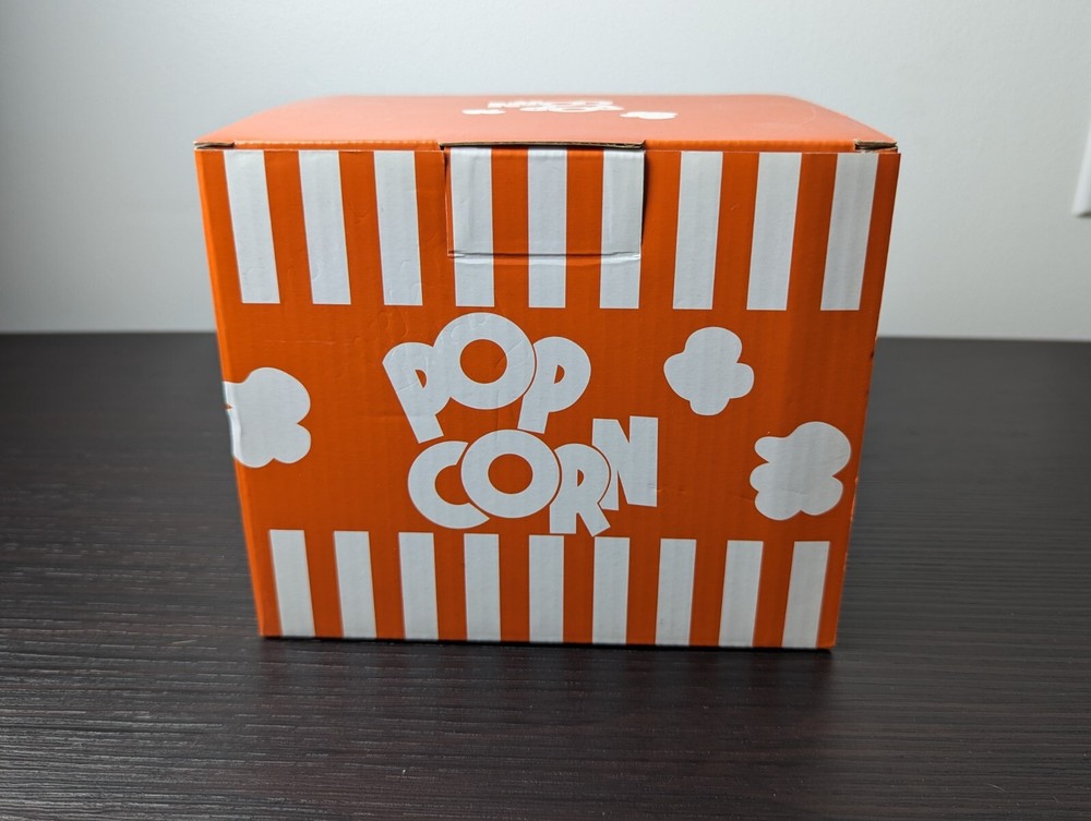 Microwave Popcorn Maker Orange Glass 1.5 Quart Micro-Pop by Epoca