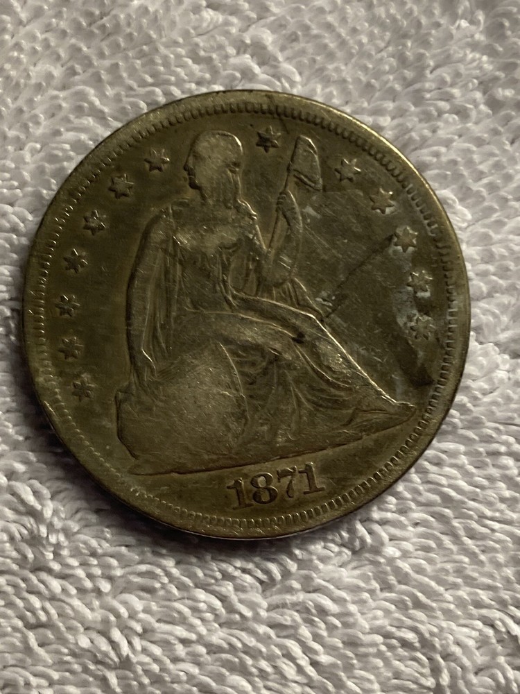 1871 seated liberty dollar