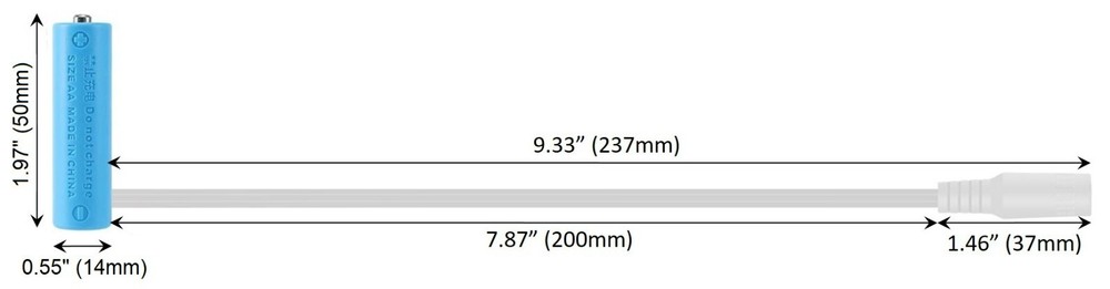 3 x AA Battery Replacement Eliminator Kit (White) for Electronic Devices