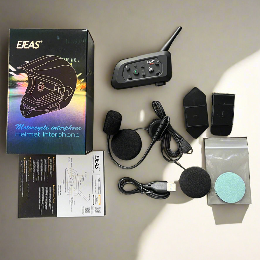 EJEAS V6 Pro + Helmet Intercom Communication System V6 Motorcycle Bluetooth