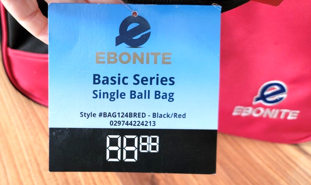 EBONITE Single Ball Bowling Bag Basic Series Black & Red Never Used Still Tagged