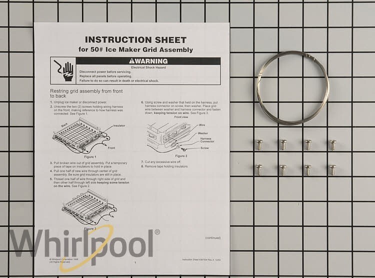 New Genuine OEM Whirlpool Ice Machine Cutter Grid Wire Kit 4387020