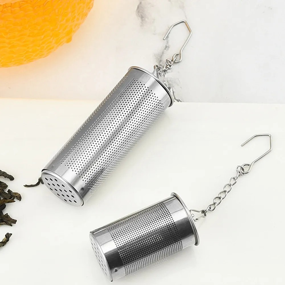 2pcs Stainless Steel Tea Infuser Mesh Strainer Loose Leaf Spice Filter