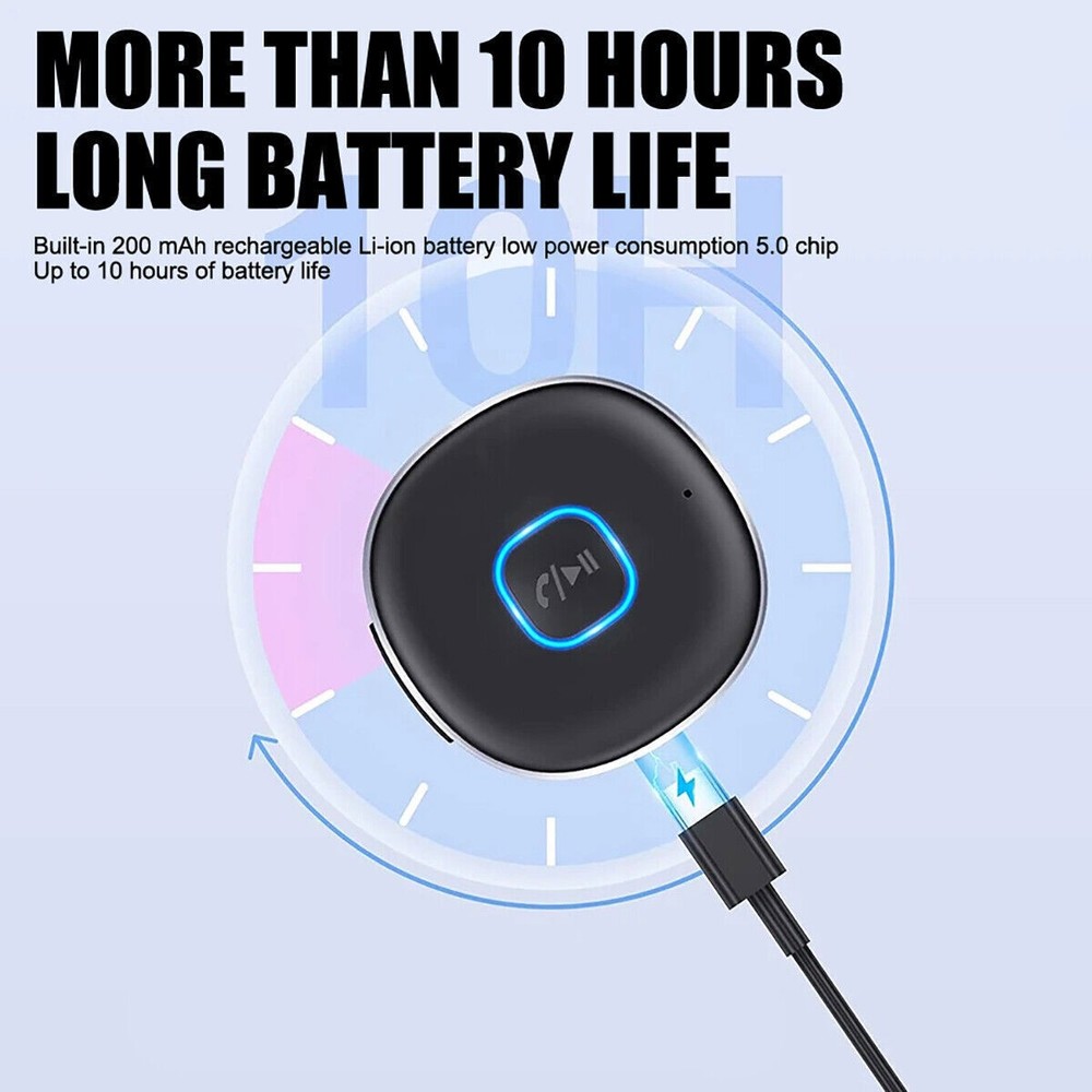 Bluetooth Receiver 3.5mm AUX Car Adapter Wireless Audio Receiver for Home Stereo