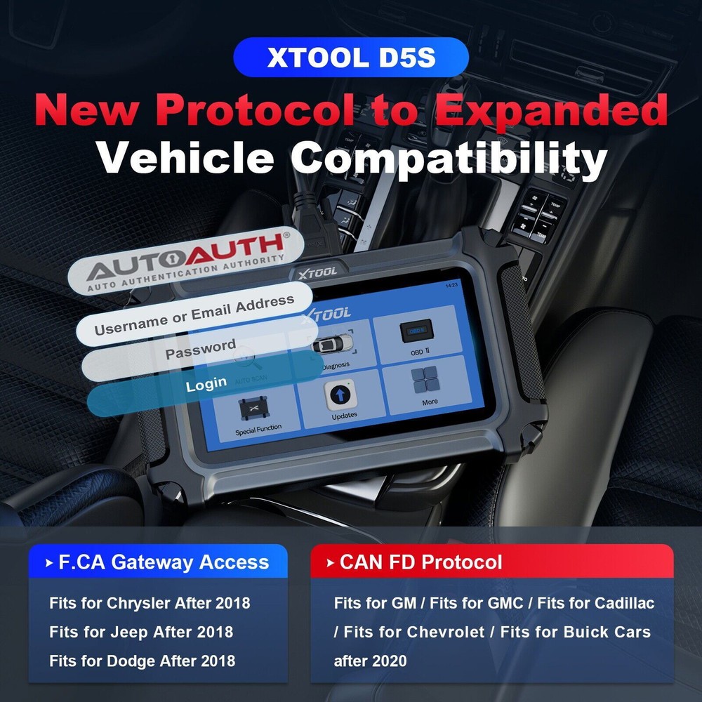 XTOOL D5S Auto OBD2 Scanner Engine Transmission Diagnostic Tool Live Data Graph