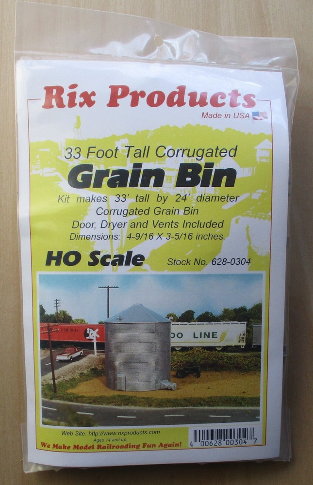 HO 33' Corrugated Grain Bin Kit Flat Top Rix 304 Building Kit