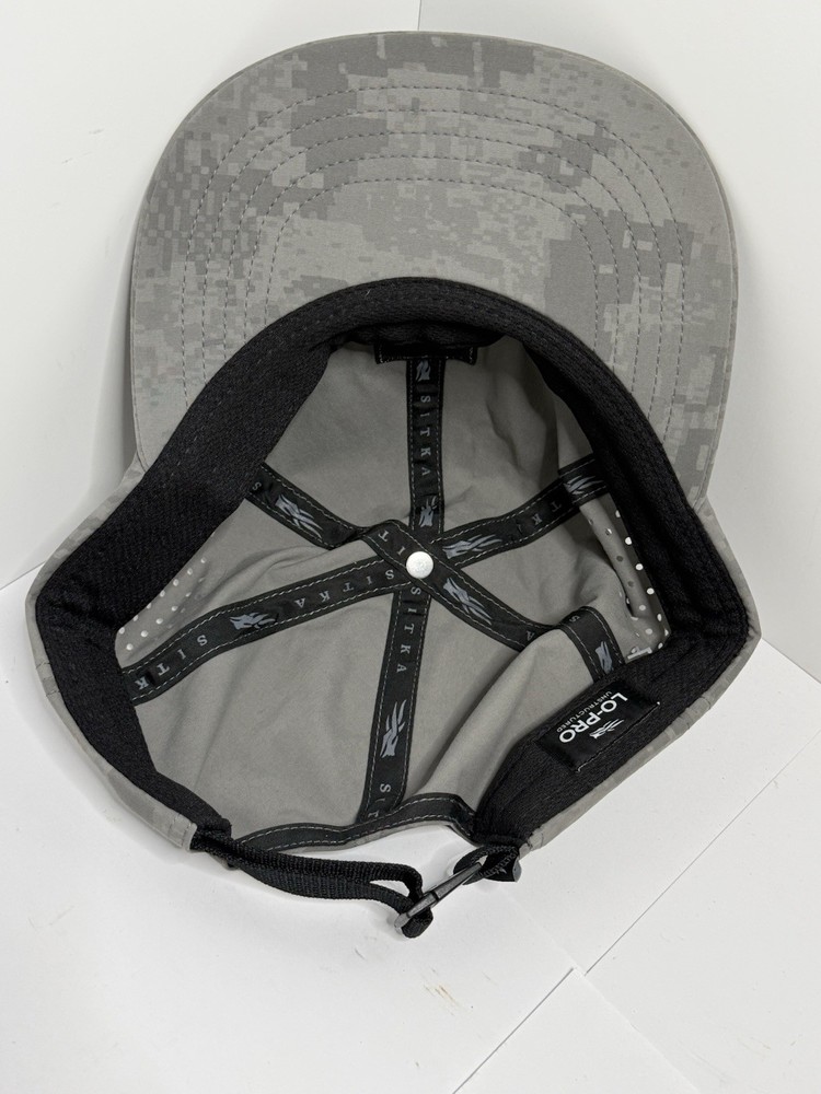 Sitka Gear Lo-Pro Unstructured Lightweight Gray Adjustable Strapback Hat Cap