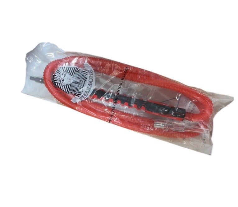 Pharaoh's Red Groovy Hookah Hose Soft touch handle,fully Washable