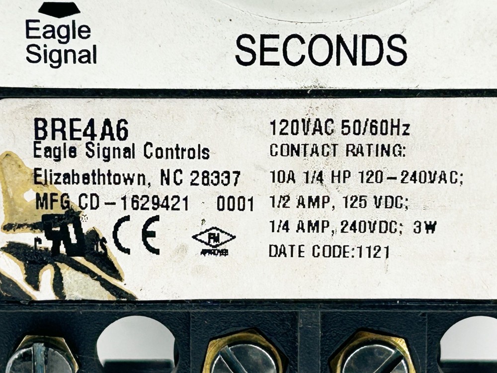 Eagle Signal BRE4A6 Electronic Reset Timer 30 Sec 240V10A