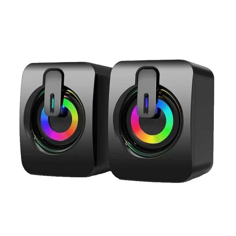 Computer Speakers PC Sound Box HIFI Stereo Microphone USB Wired Caixa De Som