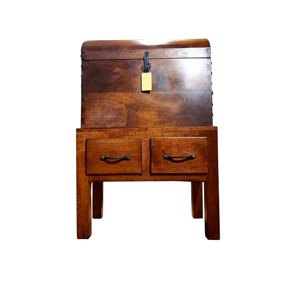 Trunk Table Old West Mesquite Wood Rustic Spanish Style Cabinet
