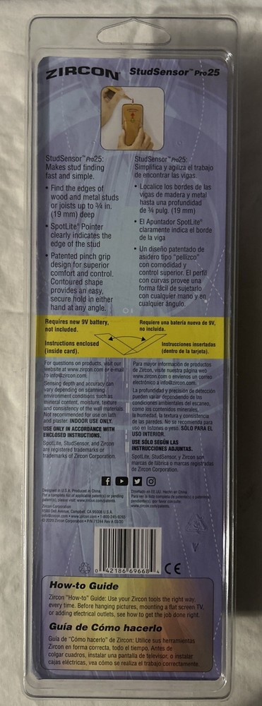 Zircon StudSensor Pro25 Stud Finder