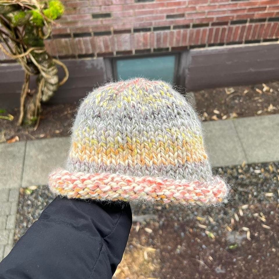 Handmade Multicolored Knitted Beanie