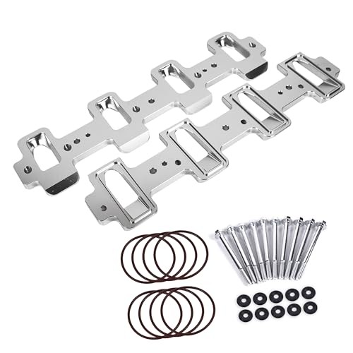 Rectangle Intake Manifold Adapter Plates Compatible with LS1 Cathedral Silver