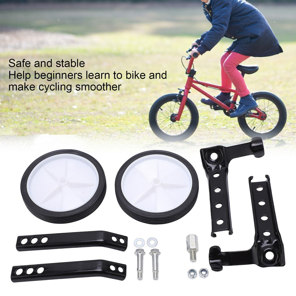 Bicycle Training Wheels Adjustable Steel Plastic Riding Auxiliary Support Wheels