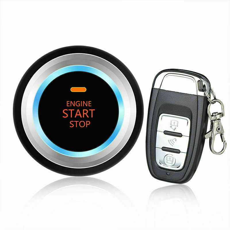 Car Auto Alarm System Security Vibration Alarm Ignition Engine Start Push Button