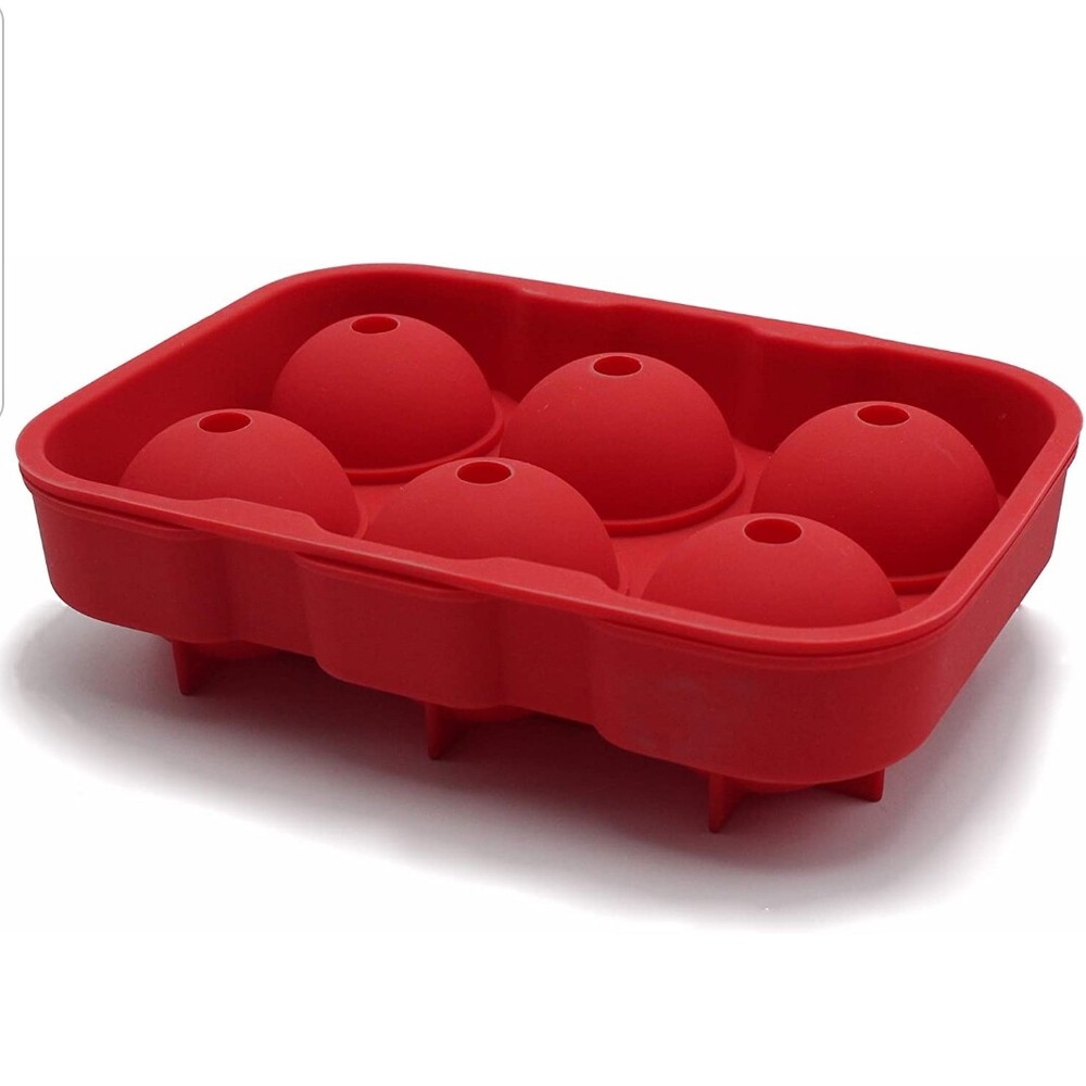 Silicone Ice Ball Maker Pieces, Small & Large Square Ice Cube Molds Tangs
