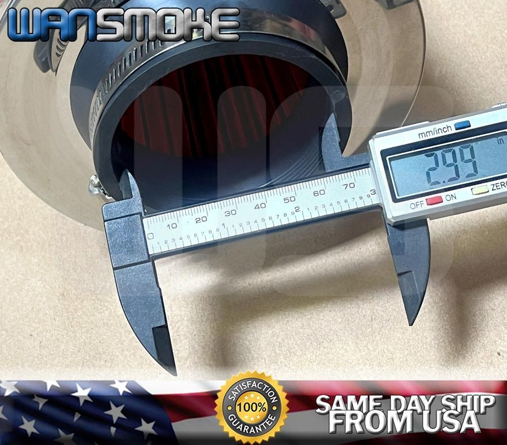 NEW 2.5" & 3" Performance Air Filter Cone for Intake Turbo Short Ram Black