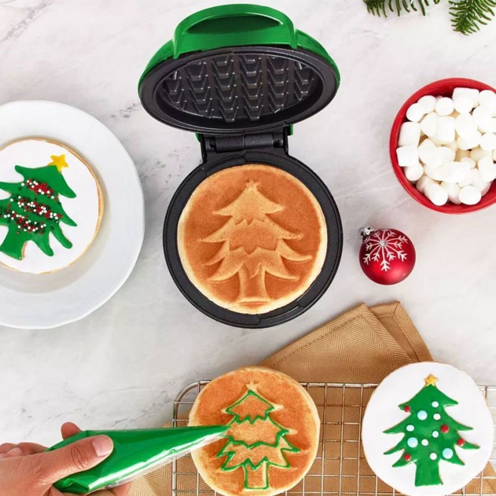 Dash Christmas Tree Mini Waffle Maker Xmas Holiday