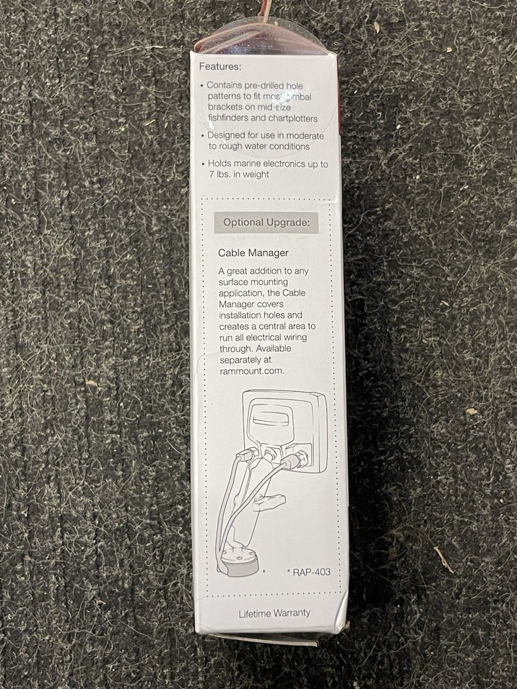 Ram Mount - Marine Electronic Universal Mount Size B Medium Arm RAM-B-111