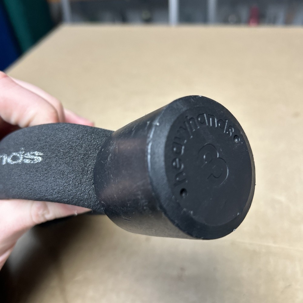 Pair Black Heavy Hand Weights 3 lbs Each 6 lbs Total