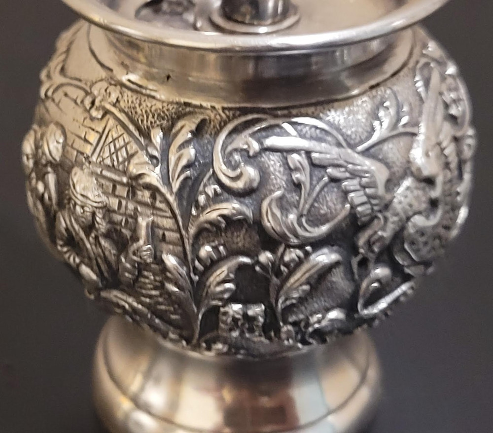 Silver (.800 purity) Dutch Figure Pepper Grinder