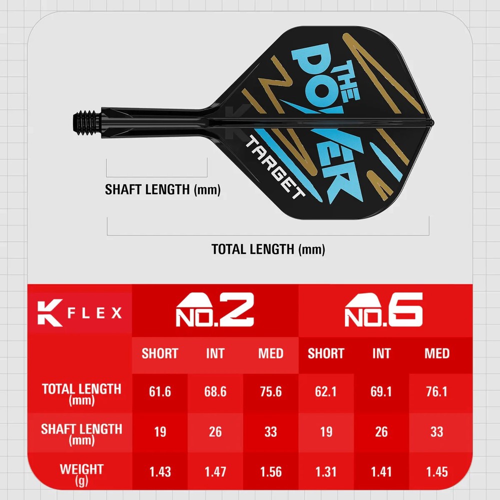 PHIL TAYLOR TARGET K-FLEX 1 PIECE INTERMEDIATE SHAFT NO2 FLIGHT