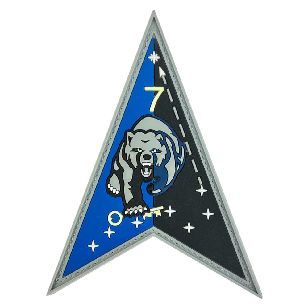 GENUINE U.S. SPACE FORCE PVC PATCH SPACE DELTA 7 WITH HOOK