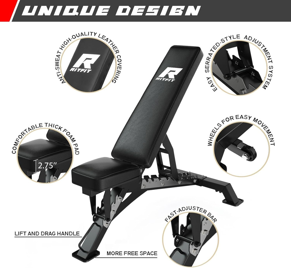 Space-Saving Wall-Mounted Folding Squat Rack with Attachments for Home Gym
