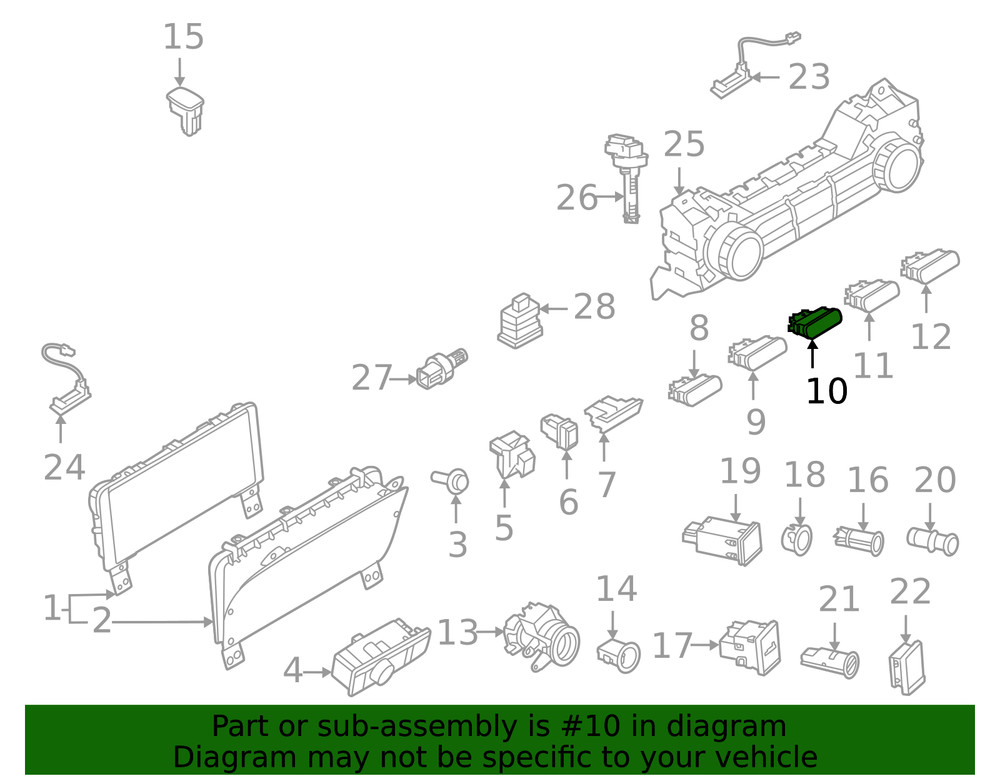 Genuine Ford Switch Assembly Control RL3Z14B596FA