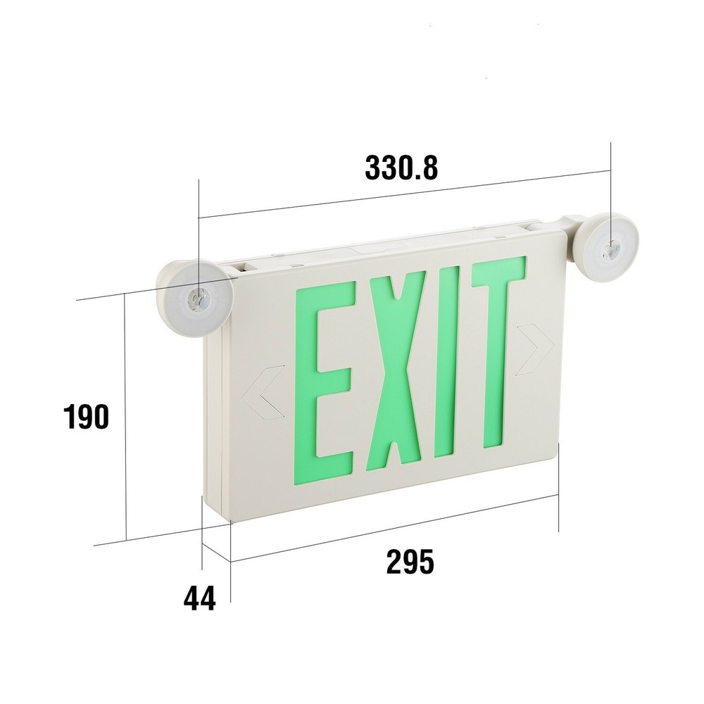 Spectsun 4 Pack Green LED Exit Signs & Emergency Lights Exit Sign Lighting