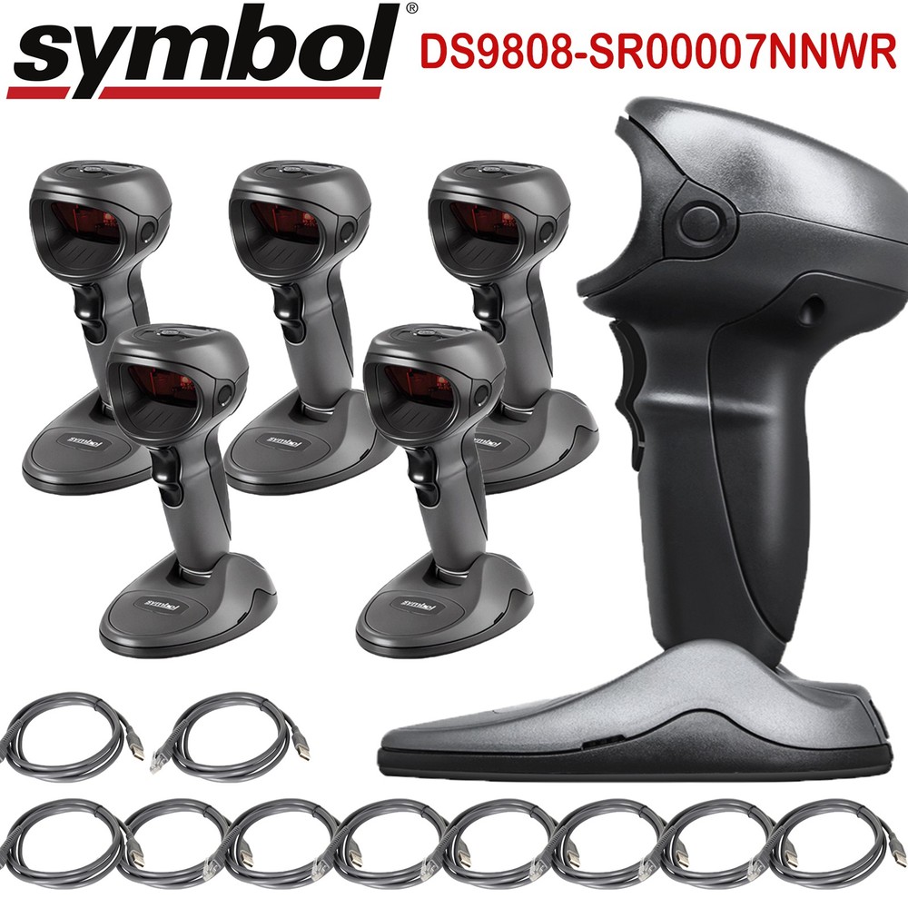 Symbol Motorola DS9808-SR 2D QR Code Barcode Scanner &  Zebra Scanner UBS Cable